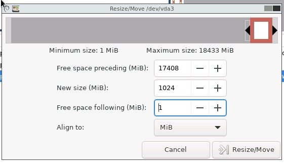 How to use GParted for partition modification on a KVM VPS