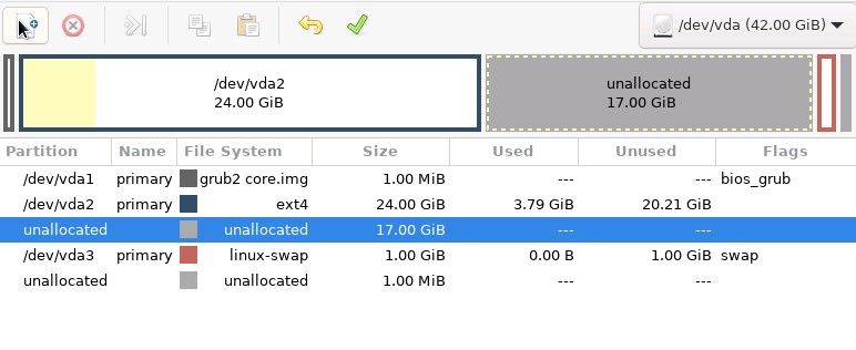 How to use GParted for partition modification on a KVM VPS