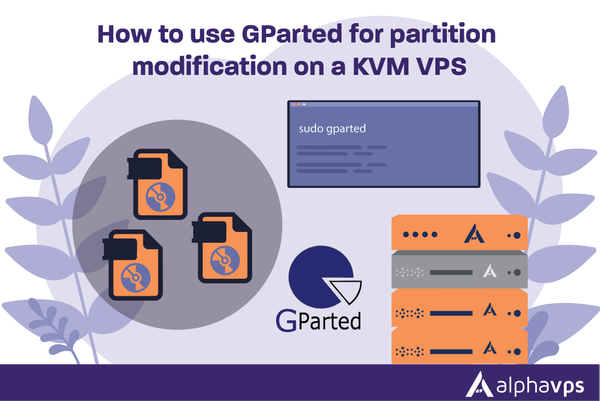 How to use GParted for partition modification on a KVM VPS